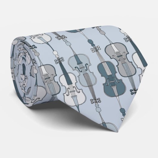 Kleurrijk Cellos Patroon Stropdas (Opgerold)