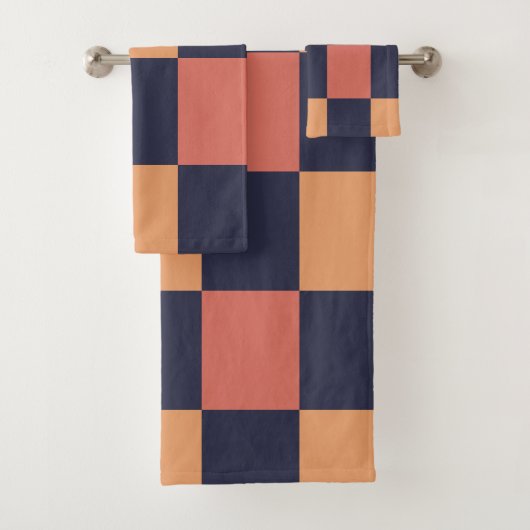 Kleurrijk Checkerboard Patroon Bad Handdoek (Insitu)