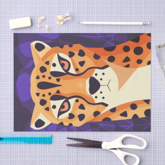 Kleurrijk Cheetah Animal Decoupage Papier (Craft)