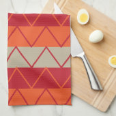 Kleurrijk Chevron Stripe Patroon Theedoek (Quarter Fold)