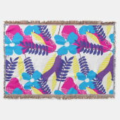 Kleurrijk Chic Floral & Dot Patroon met bladeren Deken (Voorkant)