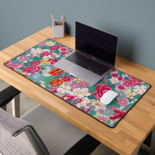 Kleurrijk Chinees Floral Patroon Bureaumat