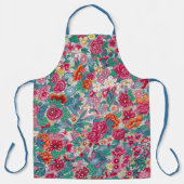 Kleurrijk Chinees Floral Patroon Schort (Voorkant)
