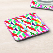 Kleurrijk Chromatisch Patroon Bier Onderzetter (Linkerzijde)