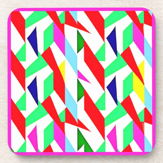 Kleurrijk Chromatisch Patroon Bier Onderzetter (Voorkant)