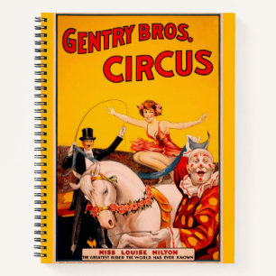kleurrijk Circus Performer Poster Notitieboek