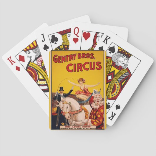kleurrijk Circus Performer Poster Pokerkaarten (Achterkant)