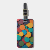 Kleurrijk cirkels ontwerp bagagelabel (Voorkant verticaal)