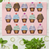 Kleurrijk Collectie van Cupcakes Theedoek (Gevouwen)