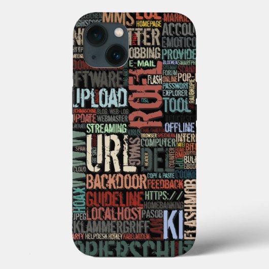Kleurrijk computerwoordenboek Case-Mate iPhone case (Achterkant)