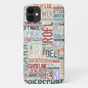 Kleurrijk computerwoordenboek iPhone 11 hoesje