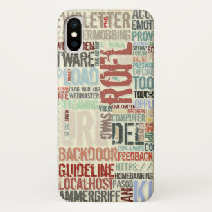 Kleurrijk computerwoordenboek iPhone x hoesje