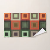 Kleurrijk Concentrisch Vierkant Geometrisch Patroo Bad Handdoek (Handdoek)