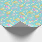 Kleurrijk Confetti en ballonnen inpakpapier (Hoek)