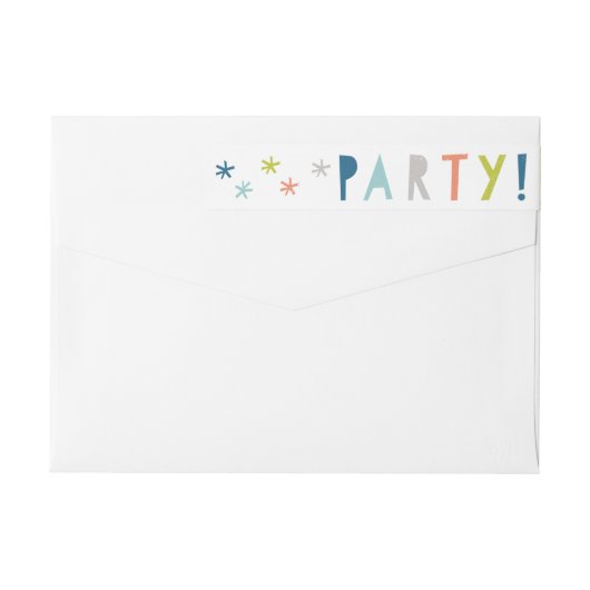 Kleurrijk Confetti Type Boys Retouradres (Achterkant)