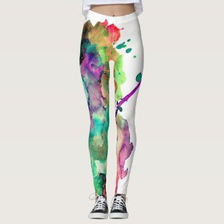 Kleurrijk, Crazy, Trendy, Vette Abstracte Waterver Leggings