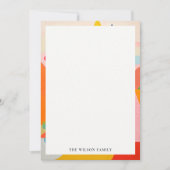 Kleurrijk Creatieve Retro Abstracte Kerst Landscha Notitiekaartje (Voorkant)