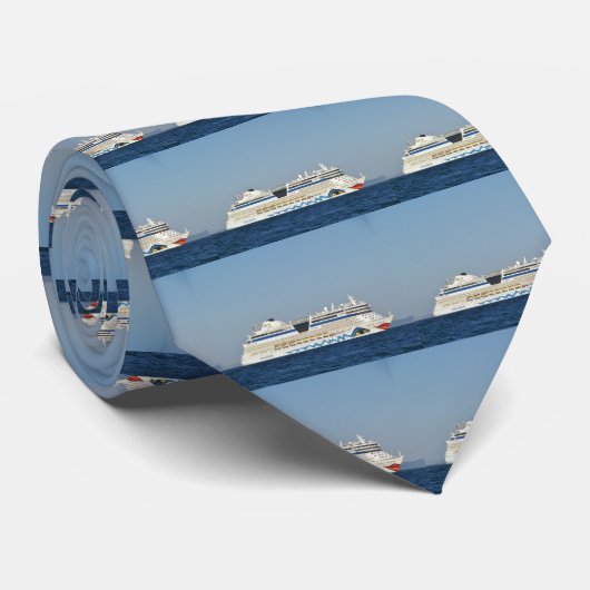 Kleurrijk cruiseschip stropdas (Opgerold)