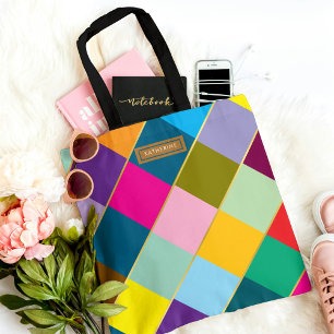 Kleurrijk Cute Chic Trendy Stijlvol met gouden voe Draagtas