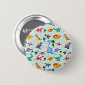 Kleurrijk Cute Dinosaur Pattern Ronde Button 5,7 Cm (Voorkant /achterkant)