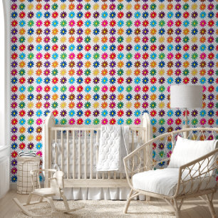 Kleurrijk Daisy Flower Pattern Behang