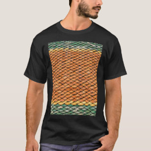 Kleurrijk dakpanpatroon – Schaalontwerp Te T-shirt