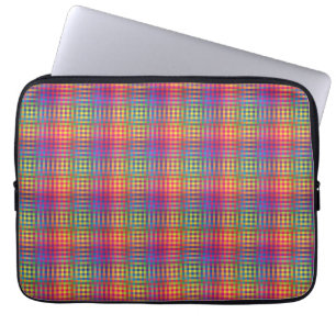 Kleurrijk dambord Abstract Patroon Laptop Sleeve