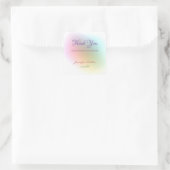 Kleurrijk Dank u Sjabloon Handgeschreven Script Vierkante Sticker (Tas)