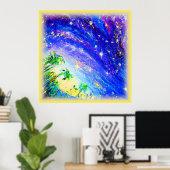 Kleurrijk dansend Oerwoud in de hemel. Bestel nu Poster (Thuiskantoor)