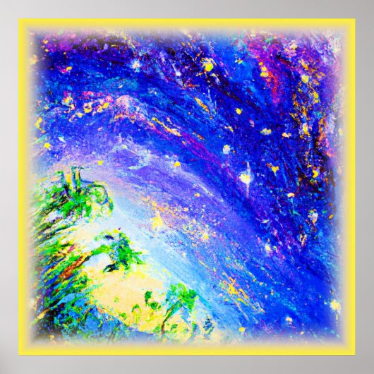 Kleurrijk dansend Oerwoud in de hemel. Bestel nu Poster (Voorkant)