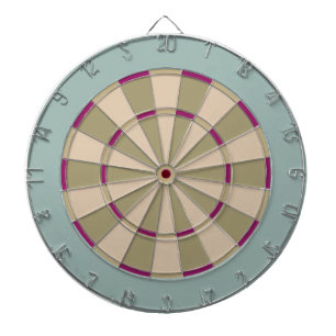 Kleurrijk Dartboard in Gedempte Tonen met Dartbord