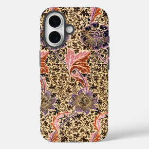 kleurrijk decoratief bloemenpatroon iPhone 16 hoesje
