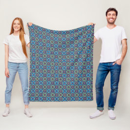 Kleurrijk decoratief bloempatroon fleece deken
