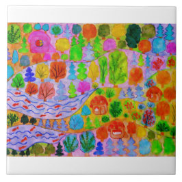 Kleurrijk decoratief keramisch tegels tegeltje