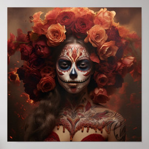 Kleurrijk Dia de los Muertos Poster Dag van de D