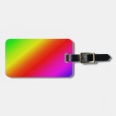 Kleurrijk diagonaal van regenbooggradiënt bagagelabel (Voorkant horizontaal)