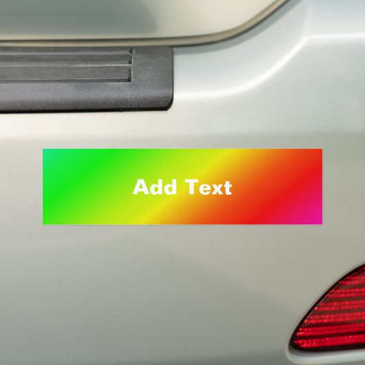 Kleurrijk diagonaal van regenbooggradiënt bumpersticker (Op auto)