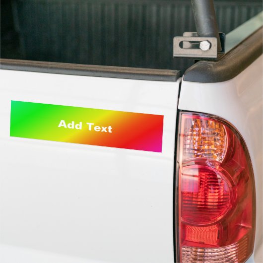 Kleurrijk diagonaal van regenbooggradiënt bumpersticker (Op Truck)