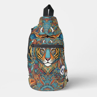 Kleurrijk Dier Mandala – Boho Dier  Sling Bag