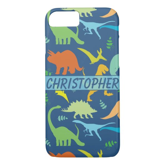 Kleurrijk Dinosaur-patroon om u aan te passen Case-Mate iPhone Case (Achterkant)