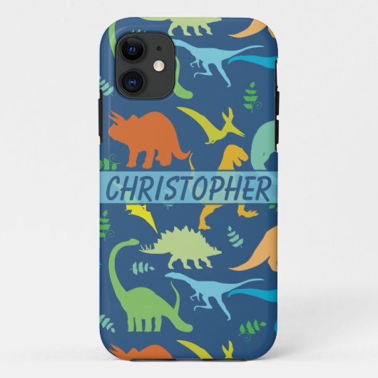 Kleurrijk Dinosaur-patroon om u aan te passen Case-Mate iPhone Case (Achterkant)