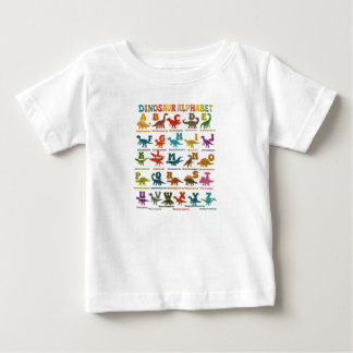 Kleurrijk Dinosaurus Alfabet T-shirt voor Kinderen