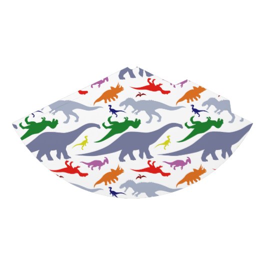 Kleurrijk dinosauruspatroon (licht) feesthoedjes (Voorkant)