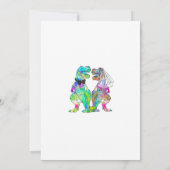 Kleurrijk dinothema kaart (Achterkant)