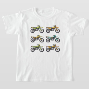 Kleurrijk Dirt Bikes Collectie T-shirt