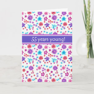 Kleurrijk, Ditsy Floral, leeftijdspecifieke verjaa Kaart