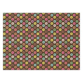 Kleurrijk Donut-patroon in chocolade Tafelkleed (Voorkant (Horizontaal))