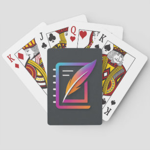 Kleurrijk door vader ontworpen dek pokerkaarten