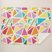 Kleurrijk driehoekspatroon 2 sherpa deken (Voorkant (horizontaal))