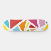 Kleurrijk driehoekspatroon 4 skateboard (Horizontaal)
